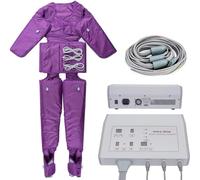 Pressoterapia, drenaggio linfatico, terapia del vuoto, macchina for pressoterapia, rilassamento muscolare, gambe, braccia, vita, massaggio del corpo, intensità regolabile(Purple)