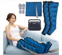 Pressoterapia e drenaggio linfatico, macchina massaggiatrice per gambe a compressione d'aria a 6 cavità, stivali a compressione elettrica per drenaggio linfatico, pressione temporizzata e re