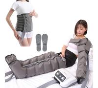 Pressoterapia elettrica, stivali a compressione d'aria, massaggiatore per gambe | Sistema di stivali per il recupero di 6 cavità, massaggiatore per drenaggio linfatico per gambe, compressio