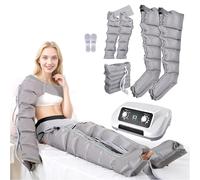 Pressoterapia Gambe e Addome Braccio | Professionale Stivali Pressoterapia Gambe | 6 Cavità Macchina Massaggiatore Pressoterapia per Casa Addome e Gambe (2 Bracci + 2 Gambe + addome)