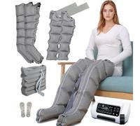 Pressoterapia Linfodrenaggio Professionale, Apparecchio Massaggiatore 6 Camere Pressoterapia per Casa, Sollievo Gambe Stanche e Migliore Circolazione, 6 Modalità di Massaggio