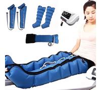 Pressoterapia Linfodrenaggio Professionale Elettrico Pressoterapia Massagg Per Braccio Vita Gambe,per Dolore E Circolazione Migliorare,con Funzione di Cronometraggio (2 Gambe+2 Braccia+Vita)