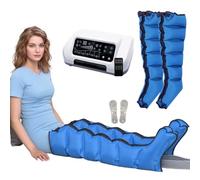 Pressoterapia Linfodrenaggio Professionale, Pressoterapia a Casa 6 Camere con 6 Programmi, Apparecchio Massaggiatore per Gambe, Anticellulite, Migliorare la Circolazione, Drenaggio Linfatico