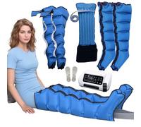 Pressoterapia Linfodrenaggio Professionale, Pressoterapia a Casa 6 Camere con 6 Programmi, Apparecchio Massaggiatore per Gambe, Anticellulite, Migliorare la Circolazione, Drenaggio Linfatico