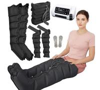 Pressoterapia Linfodrenaggio, Professionale Pressoterapia per Casa, 6 Camere Apparecchio Massaggiatore Gambe Sollievo Gambe Stanche e Migliore Circolazione, Telecomando, 6 Programmi