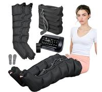 Pressoterapia Linfodrenaggio Professionale, Pressoterapia per Casa con 6 Programmi, 6 Camere Apparecchio Massaggiatore Gambe, per Sollievo dal Stanchi, Circolazione, Drenaggio Linfatico