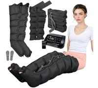 Pressoterapia Linfodrenaggio Professionale, Pressoterapia per Casa con 6 Programmi, 6 Camere Apparecchio Massaggiatore Gambe, per Sollievo dal Stanchi, Circolazione, Drenaggio Linfatico