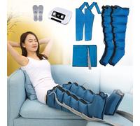 Pressoterapia Per Casa, 6 Camere Elettrico d'Aria Pressoterapia Linfodrenaggio Massaggiatore per Vita Braccia Gambe Caviglie, Funzione di Cronometraggio, Pression Réglable