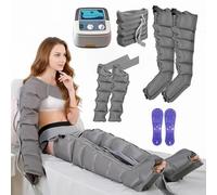 Pressoterapia Per Casa Gambe E Addome E Braccia, 6 Camere Massaggiatore Compressione D'Aria, Pressoterapia a Casa Linfodrenaggio Total Body, Rilassamento Muscolare
