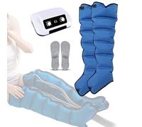 Pressoterapia Per Casa, Massaggiatore Elettrico a Compressione 6 Camere D'Aria Per Gambe E Addome, Pressoterapia Professionale Linfodrenaggio, Funzione Di Cronometraggio (Blue, 2 legs)