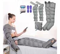 Pressoterapia Per Casa Per Gambe, 6 Camere D'Aria Pressoterapia Linfodrenaggio, Massaggiatore Portatile Per Pressoterapia a Compressione D'Aria Per La Circolazione E Il Rilassamento Dei Muscoli
