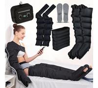 Pressoterapia Per Casa Per Gambe E Addome, Massaggiatore Elettrico a Compressione D'Aria, 6 Camere D'Aria Pressoterapia Linfodrenaggio Professionale, Rilassare Il Vita Braccia Gambe Caviglie