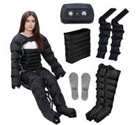 Pressoterapia per linfodrenaggio gambe con massaggiatore a compressione d'aria - Dispositivo elettrico per ridurre il gonfiore, migliorare la circolazione sanguigna e alleviare