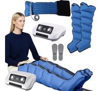 Pressoterapia Professionale Per Casa Macchinario Pressoterapia Linfodrenaggio Gambe E Addome, Apparecchio Pressoterapia Massaggiatore Gambes Linfodrenante (Blu, 2 Gambe + 1 Addome)