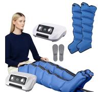 Pressoterapia Professionale Per Casa Macchinario Pressoterapia Linfodrenaggio Gambe E Addome, Apparecchio Pressoterapia Massaggiatore Gambes Linfodrenante (Blu, 2 Gambe)