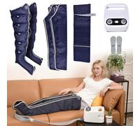 pressoterapia professionale per casa, pressoterapia linfodrenaggio gambe, massaggiatore elettrico compressione dell'aria, Body Pressoterapia Gambe E Pancia Macchina (Blue, 2 arms + 2 legs + waist)