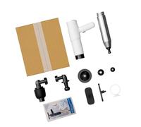 Pressure 304 - Pistone per WC in metallo inossidabile con misuratore di pressione visibile e set completo di sblocco dello scarico anti spruzzi