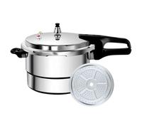 Pressure Cooker - 9 pollici Fast Cooking Pot | Alluminio Alloy Steaming Cooker - 7L Large Capacity Pot with Steaming Rack Even Heating and Double Handles for Soups Rice Stews and Daily Meals