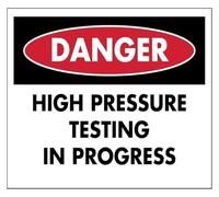 Pressure Vessel Inspection Zone Metal Sign For Engineering 12x8 Inch