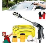 Pressure Washer - 15x More Powerful Than Hoses, Portable Jet Washer Cordless for Three Spray Modes - With Stainless Steel Universal Hose Fit, Power Washer for Patio &Car (C with 5m Hose)