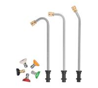 Pressure Washer Extension Wand, Long Gutter Cleaner Attachment | Long pressure washer wand with 5 spray nozzle tips attachment, designed for outdoor cleaning of garden, patio, porch, balcony