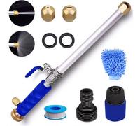 Pressure Washer,Garden hose spray nozzle,Hose Attachment,High pressure cleaning tools,With 2 Different Nozzles and Hose Connectors,For All Kinds of Washing/Watering (Blue)