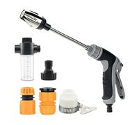 Pressure Washer, Garden Hose Sprayer, 14.17 inches, High-Pressure Cleaning Tool with Adjustable Spray Patterns and Leak-Resistant, Ideal for Outdoors, Bathroom, Garage, Garden Use