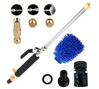 Pressure Washer, Hillylolly Lancia Acqua ad Alta Pressione Lavaggio, Pistola ad Acqua ad Alta Pressione, Getto d Acqua per Pulizia, Pulitore, Bacchetta Idropulitrice, per Tubo Acqua (Nero 3)