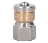 Pressure Washer Nozzle | Stainless Steel & Brass Drain Cleaner | 5000 PSI for Sewer/Sink/Toilet | High Temperature Tolerant up to 212°F (G3/8in Female Thread)
