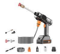 Pressure Washer, Portable Wash Machine, 21v Handheld Cordless Cleaner, Multi Nozzle Spray with Rechargeable Battery, Home, Patio, Car, Outdoor Furniture, Garden Tools Black