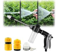 Pressure Washer, Power Washer Cordless High Pressure Cleaner Gun With Universal Garden Hose Nozzle & Water Adapter, for Patio, Car Washing, Driveway, Deck, Garden & Outdoor Cleaning (Black Set)
