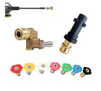 Pressure Washer Tips Set, Multi Mode Sprayer Nozzle System, Pressure Washer Tips for Cleaning Use, Compact Universal Size Fit, Easy Connect Spray Control Tool Accessory, Car Driveway Patio Garden Farm