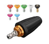 Pressure Washer Turbo Nozzle, Rotating Nozzle And 7 Tips, 1/4 Inch Quick Connect, 4000 Psi