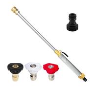 Pressure Washer Wand - Aluminum Alloy Adjustable Hose Sprayer 45 cm | Power Wash Nozzle With Quick Connector and 3 Spray Tips High Pressure Cleaning Tool For Car Wash Garden Lawn Patio Outdoor Use