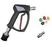 PressureWasherPartsUK SGS35 Adattatore Idropulitrice, Ugello Rotante Grilletto Girevole in Acciaio Inox, Compatibile per Karcher K-Series 11,6 mm Q/R 5 Ugelli