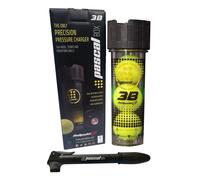 Bullpadel Mantiene le palline a una pressione costante, partita dopo partita. Consente di ottenere la massima durata delle palline fino a quando non si decide di buttarle via.Misuratore di pressione a
