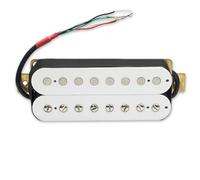 Prestazione Professionale Pickup Elettrico Pickup A Doppia Bobina Per Chitarra Elettrica Pickup Per Chitarra A Doppio Blocco A 8 Corde Pickup Per Chitarra Nero Con Telaio(White,Neck)