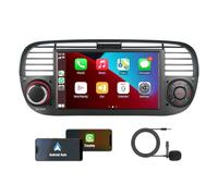 [Prestazioni Elevate] KTTCORLP Linux Autoradio per Fiat 500 2007-2015 Carplay Android Auto Bluetooth 5.0, Autoradio Fiat 500 da 7 pollici con touchscreen/FM/AM/USB/DPS/RDS/Mirror Link-Nero