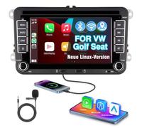 [Prestazioni Elevate] Linux Autoradio per Golf 5 6 Passat Jetta Caddy Polo cc Tiguan EOS Touran T5 Scirocco Wireless Carplay & Android Auto, con display IPS da 7 inch Bluetooth/FM/AM/USB/EQ/Touch