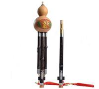 Prestazioni Professionali Della Seta Di Zucca Di Bambù Gli Alti Sono Staccabili Seta Zucca Double Tone Flauto Di Cucurbita In Chiave Di Do Bemolle Per Principianti (Color : Brown_G+F-key)