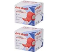 Presteril Benda Elastica Autoadesiva 5cm x 4,5m Colore Rosso 2x1 St