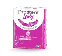 Presteril Lady, Assobenti Post Parto in 100% Cotone sia Dentro che Fuori, 1 conf