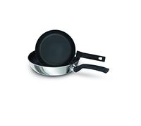 Prestige 9 padelle Tougher SS Twinpack, 21 cm/29 cm, argento