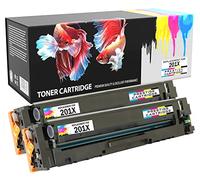 Prestige Cartridge 201X CF400X Kit 2 Toner compatibili per HP Color LaserJet Pro M252dw, M252n, MFP M277dw, MFP M277n, nero