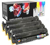 PRESTIGE CARTRIDGE 410X KIT 4 Toner Compatibili ALTA RESA (Nero: 6500 pagine & Ciano/Magenta/Giallo: 5000 pagine) Cartucce Laser per HP LaserJet Pro M452 dn dw nw MFP M477 fdn fdw fnw M377 dw