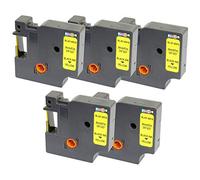 PRESTIGE CARTRIDGE 5x Nastro per Etichette compatibile per Dymo D1 40918 S0720730 Nero su Giallo 9mm x 7m per DYMO LabelManager 160 210D 220P 260P 280 360D 420P 500TS PnP MobileLabeler 450 Duo