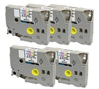 PRESTIGE CARTRIDGE 5x Nastro per Etichette compatibile TZe221 TZ221 Nero su Bianco 9mm 8m Brother P-Touch PT-1000 1005 1010 3600 D210 D210VP D600VP E300VP E550WVP H101C H101GB H500 P700 P750W etc.