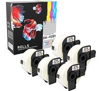 Prestige Cartridge Etichetta per Rotolo, Sostituisce DK11201, 29mm x 90mm, 5 Pezzi, Bianco