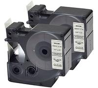 Prestige Cartridge Nastro per Etichette, Sostituisce 45800/S0720820, 19mm x 7m, 2 Pezzi, Nero su Trasparente