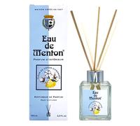 Prestige de Menton Diffusore di profumo d'atmosfera 100 ml - Fiore di cotone & limone - 93,7% naturale e vegano - Diffusore a bastoncini fatti in casa morbido e rinfrescante